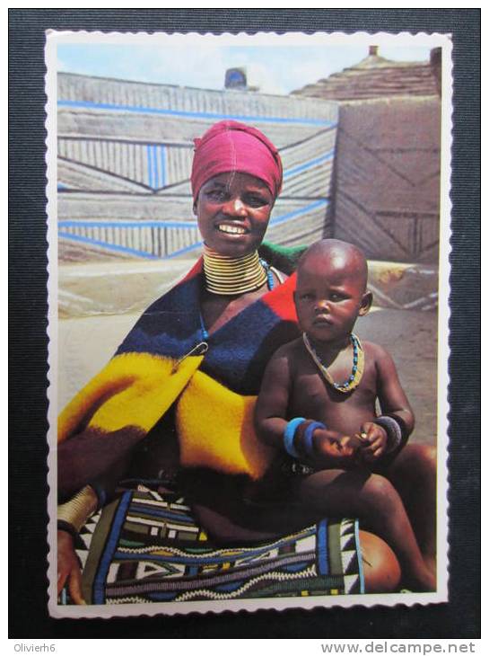 CP AFRIQUE DU SUD (M7) NDEBELE Mother And Child - Moeder En Kind Timbre Thomas Baines - Sudáfrica