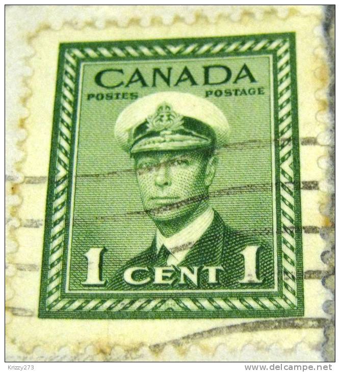 Canada 1942 King George VI In Naval Uniform 1c - Used - Otros & Sin Clasificación