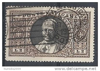 1933 VATICANO USATO MEDAGLIONI 2 LIRE - RR10288-2 - Oblitérés