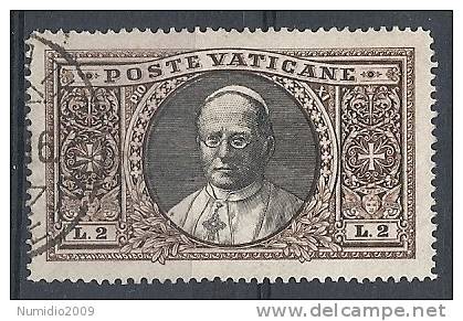 1933 VATICANO USATO MEDAGLIONI 2 LIRE - RR10288-3 - Gebraucht