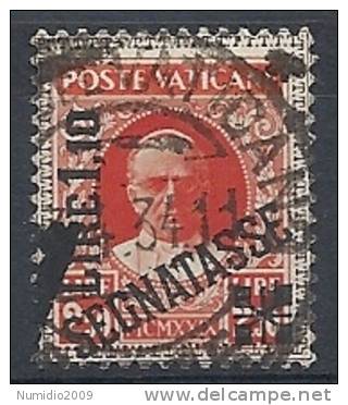 1931 VATICANO USATO SEGNATASSE 1,10 LIRE - RR10300 - Postage Due