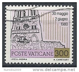 1981 VATICANO USATO I VIAGGI DEL PAPA GIOVANNI PAOLO II 300 LIRE - RR10302-2 - Used Stamps