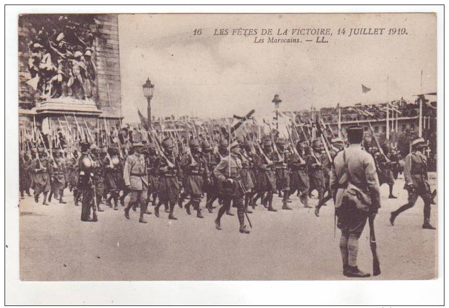 Paris - Fêtes De La Victoire  - 14 Juillet 1919 -  Les Marocains - Autres & Non Classés