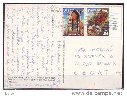 USA  -  SACAGAWEA - OWERLAND MAIL  + ZIP - 1993 - Indianen