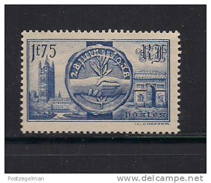 France 1938 Mint Hinged Stamp(s) Visit King George VI 1,75 Fr Nr. 431 - Unused Stamps