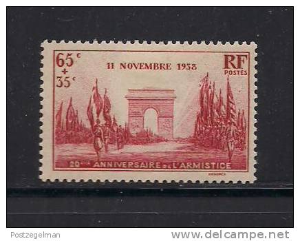 France 1938 Mint Hinged Stamp(s) Arc De Triomphe 65+35 Cent Nr. 433 - Unused Stamps