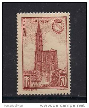 France 1939 Mint Hinged Stamp(s) Strassbourg Cathedral 70 Cent Red Nr. 458 - Unused Stamps