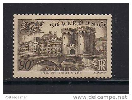 France 1939 Mint Hinged Stamp(s) Porte Chaussee Verdun 90 Cent Grey Nr. 459 - Unused Stamps