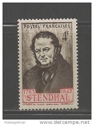 France 1942 Mint Hinged Stamp(s) Stendhal 4Fr Brown/red Nr. 561 - Ongebruikt