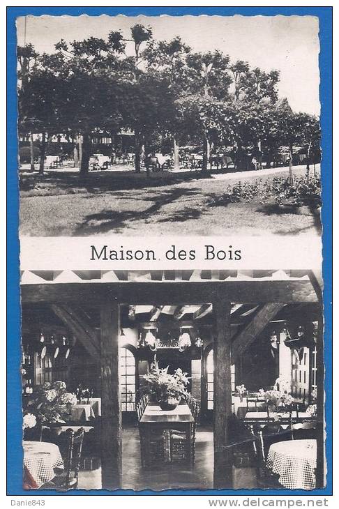 CPSM Peu Courante état Moyen - YVELINES - PLAISIR - MAISON DES BOIS - AUBERGE DE SAINTE APPOLINE - éditions Pub. Rueil - Plaisir