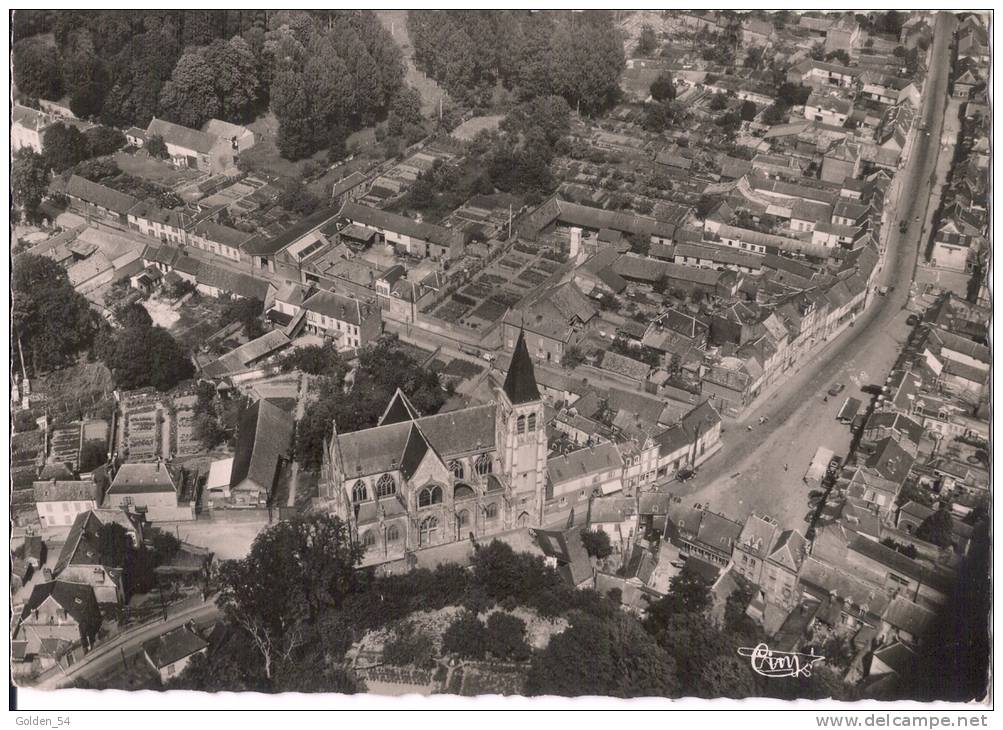 CONTY (Somme) 5754 - Vue Aérienne - L'Eglise CPSM écrite - Conty