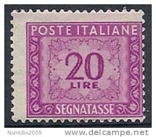 1947-54 ITALIA SEGNATASSE RUOTA 20 LIRE MNH **  - RR10314 - Taxe