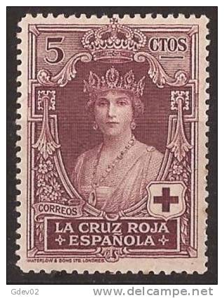 ES327-A614-GC.España. S  Pain   Espagne. 1ª CRUZ  ROJA1926 (Ed 327*) Con Leve Charnela MAGNIFICO - Nuevos