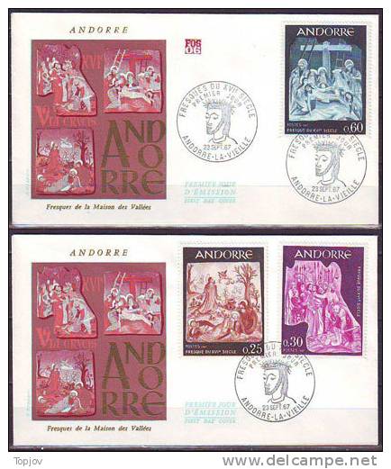 ANDORA FD. - FRESCOES - FDC - 1967 - Paintings