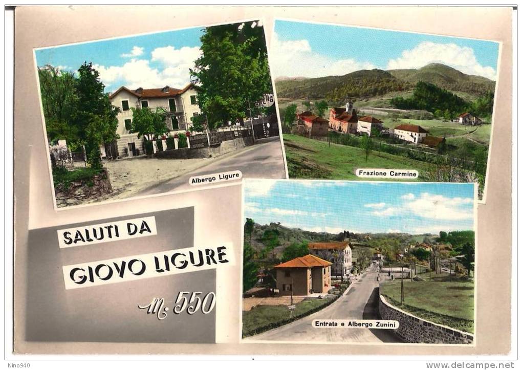 SALUTI DA GIOVO LIGURE (SV) - VEDUTINE- F/G - V: 1963 - Savona