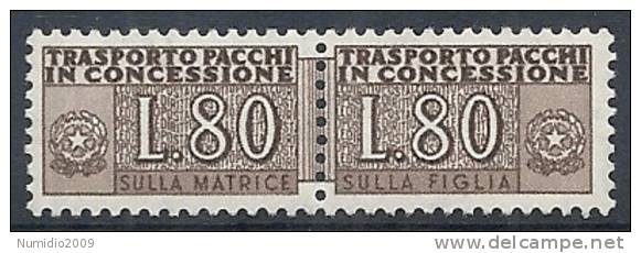 1955-81 ITALIA PACCHI IN CONCESSIONE STELLA 80 LIRE MNH ** - RR10328-2 - Colis-concession