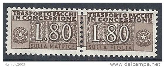 1955-81 ITALIA PACCHI IN CONCESSIONE STELLA 80 LIRE MNH ** - RR10328-5 - Colis-concession