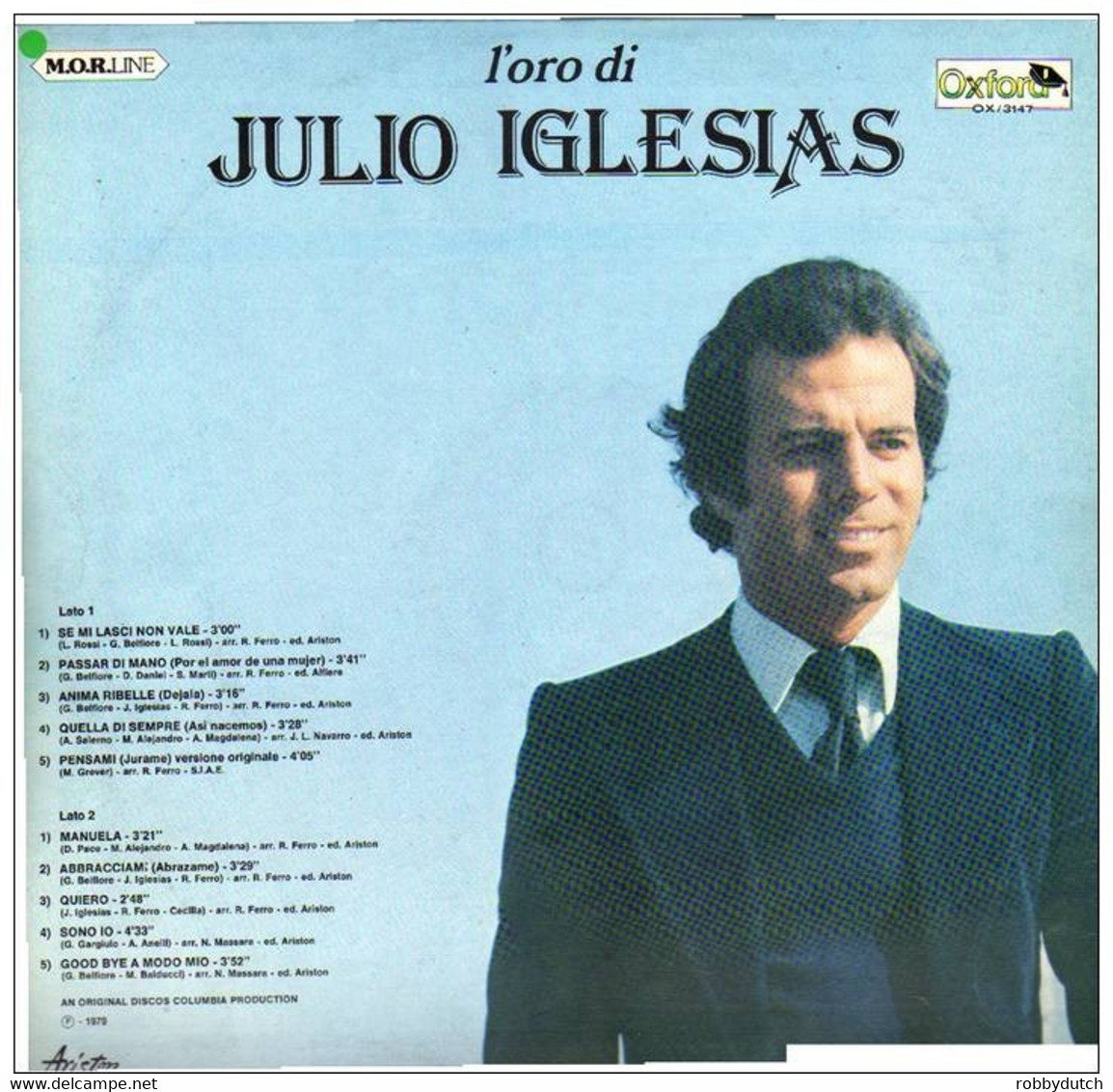 * LP *  L'ORO DI JULIO IGLESIAS (Italy 1979) - Otros - Canción Española