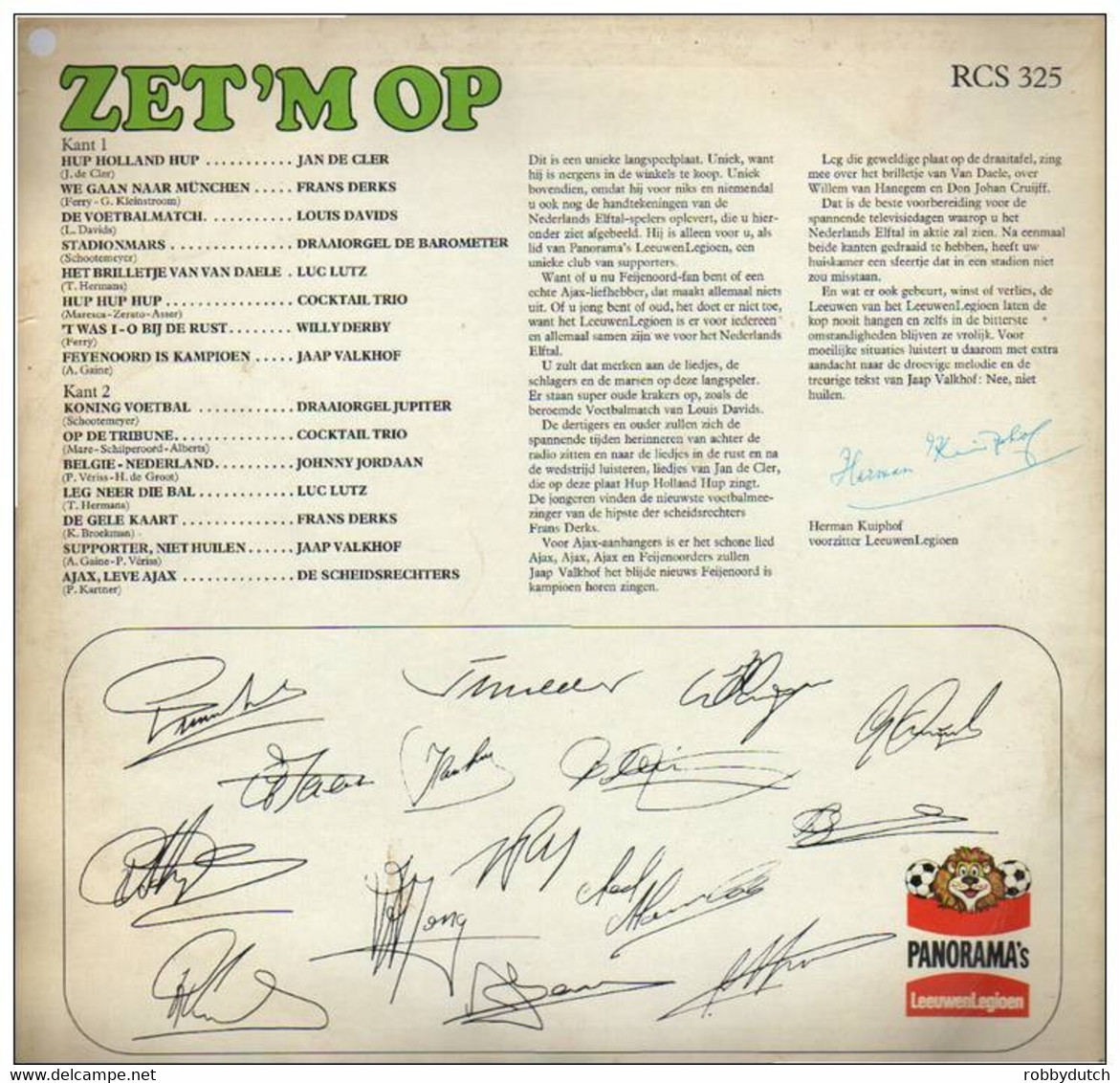* LP *  ZET 'M OP  (15 Voetbalnummers) - DIVERSE ARTIESTEN - Bekleidung, Souvenirs Und Sonstige