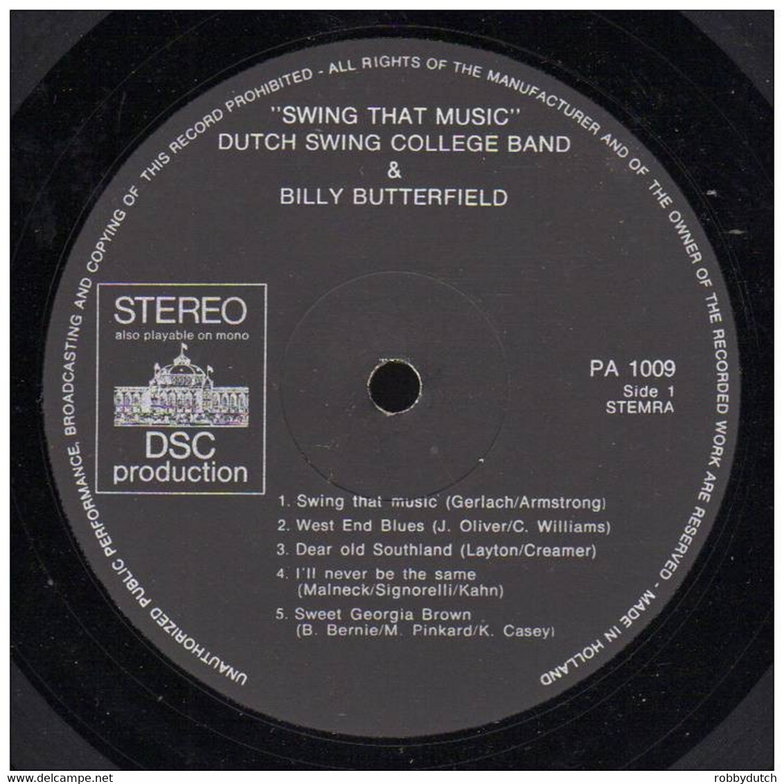 * LP *  DUTCH SWING COLLEGE BAND &amp; BILLY BUTTERFIELD - SWING THAT MUSIC - Jazz