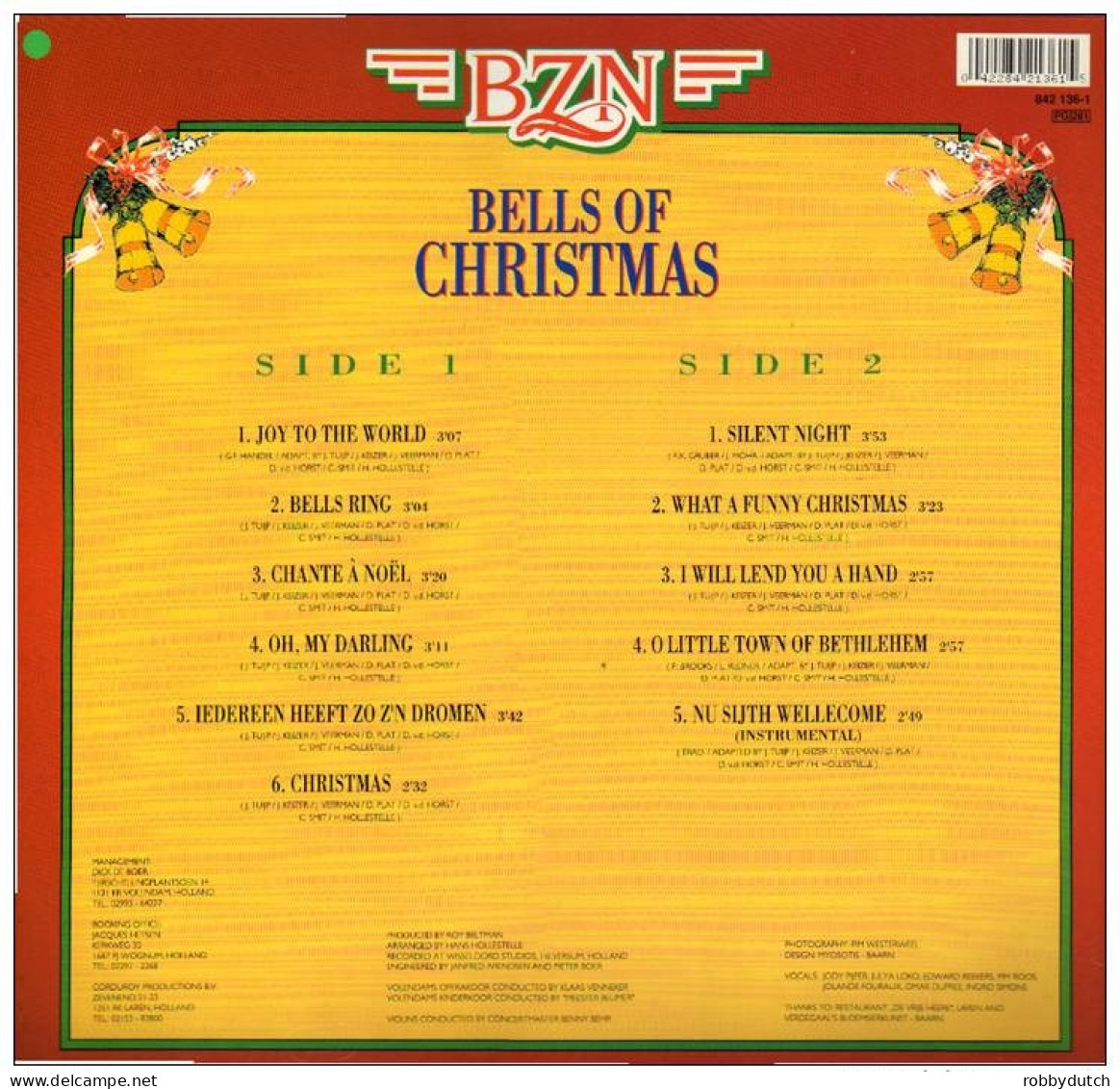 * LP *  BZN - BELLS OF CHRISTMAS (Holland 1989 EX_!!!) - Weihnachtslieder