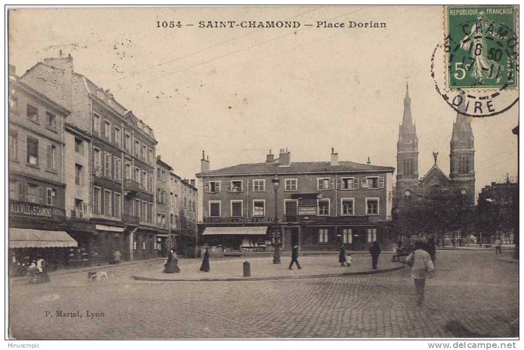 CPA 42 - Saint Chamond - Place Dorian - Saint Chamond