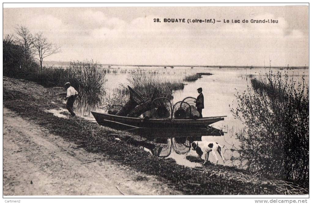 BOUAYE LE LAC DE GRAND-LIEU ANIMEE PECHEURS 44 - Bouaye