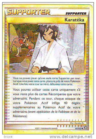 CARTE POKEMON SUPPORTER KARTEKA 85/102 BON ETAT - Autres & Non Classés