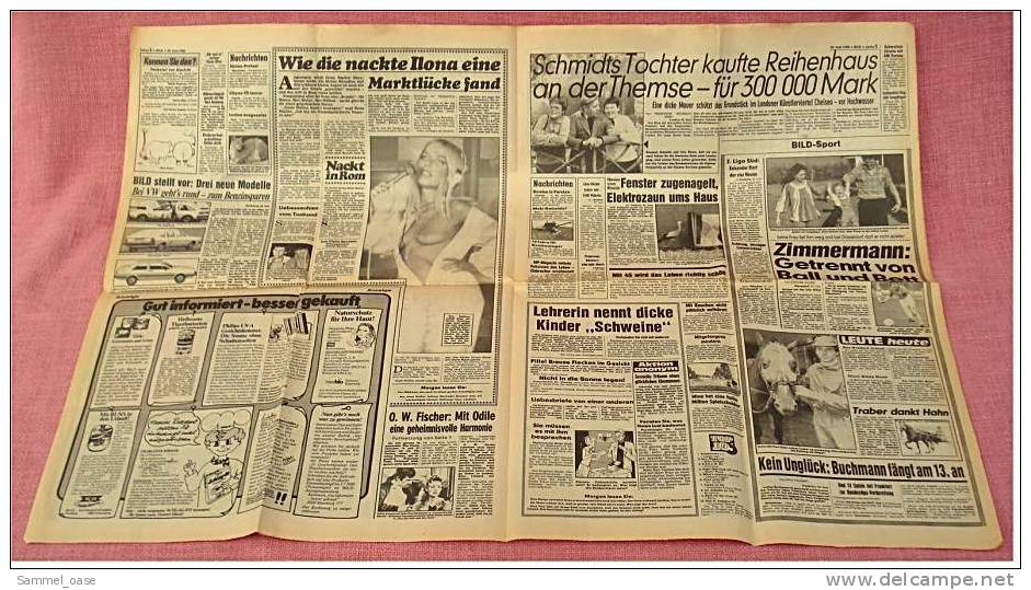 BILD-Zeitung Vom 26. Juni 1980 : O. W. Fischers Partnerin Tot - Tina Onassis Nach 3 Flaschen Champagner - Otros & Sin Clasificación