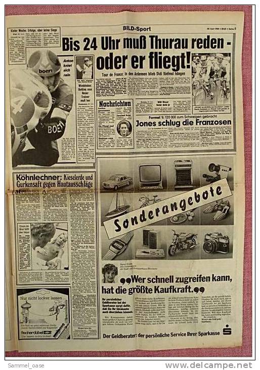 BILD-Zeitung Vom 30. Juni 1980  -  Westeuropa Beschloß : Geister-Olympiade In Moskau - Autres & Non Classés