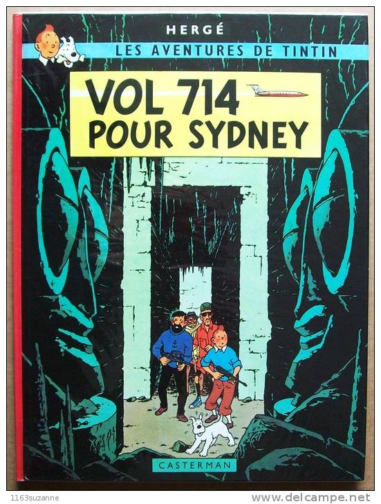 Hergé :  TINTIN - VOL 714 POUR SYDNEY > DI (dos Imprimé) Rouge, 4ème Plat C4 - Tintin