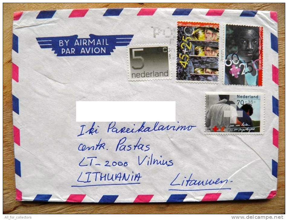 Cover Sent From Netherlands To Lithuania, 1993 - Lettres & Documents