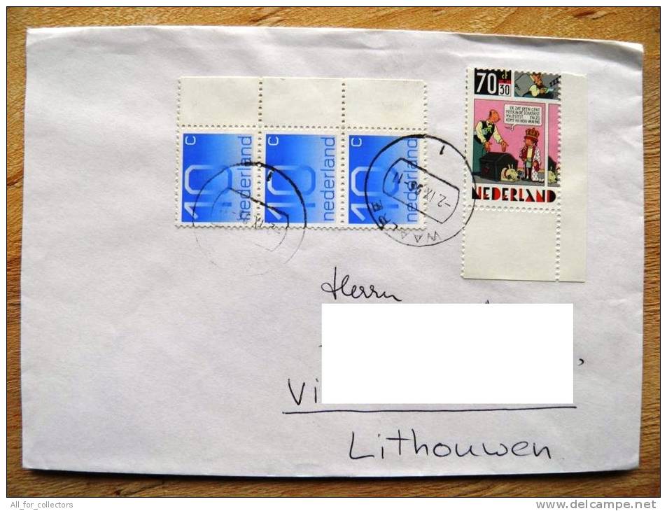 Cover Sent From Netherlands To Lithuania, 1996 - Brieven En Documenten