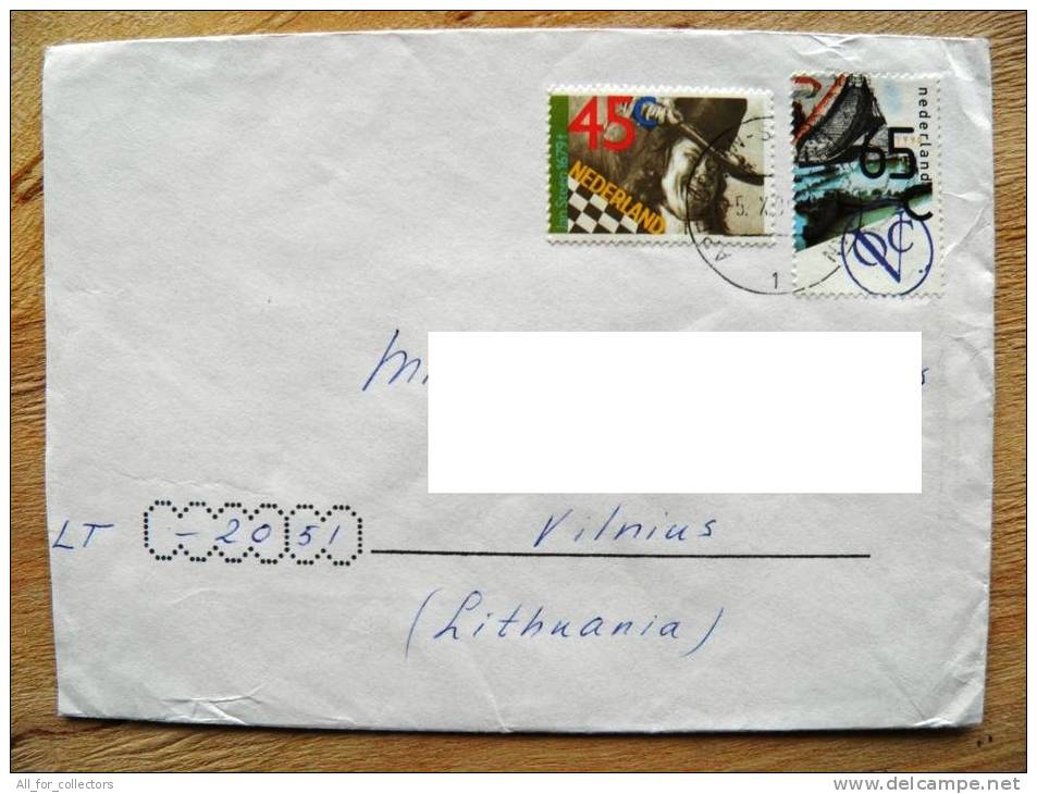 Cover Sent From Netherlands To Lithuania, 1995 Jan Steen - Lettres & Documents