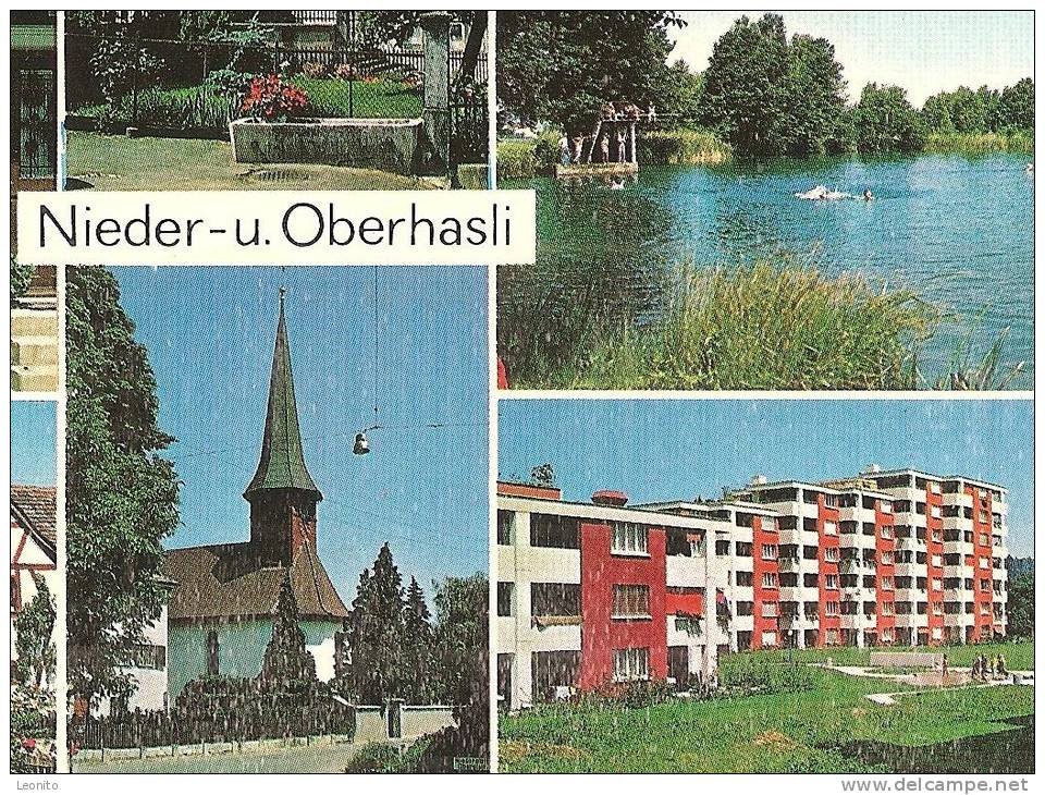 NIEDERHASLI OBERHASLI Dielsdorf Zürich 8-Bilder-Karte - Dielsdorf