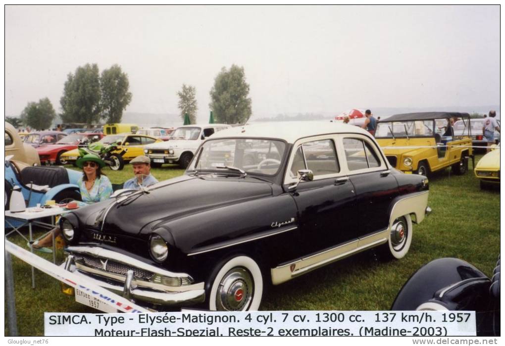 PHOTO ......AUTOMOBILE ....SIMCA TYPE ELYSEE MATIGNON ...MADINE 2003 GROS PLAN  VOIR SCANNER POUR DESCRIPTIF  COMPLET - Automobiles