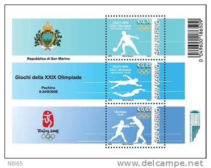 REPUBBLICA DI SAN MARINO - ANNO 2008 - OLIMPIADI DI PECHINO - ** MNH - Neufs