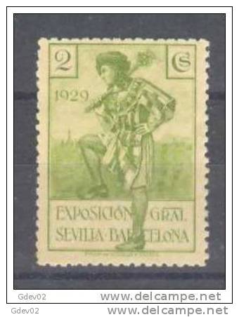 ES435-A525TEXI-CG.España.Spain. Espagne.Macero.EXPOSICION    SEVILLA BARCELONA..1929.(Ed 435**)sin Charnela.MAGNIFIC - Autres & Non Classés