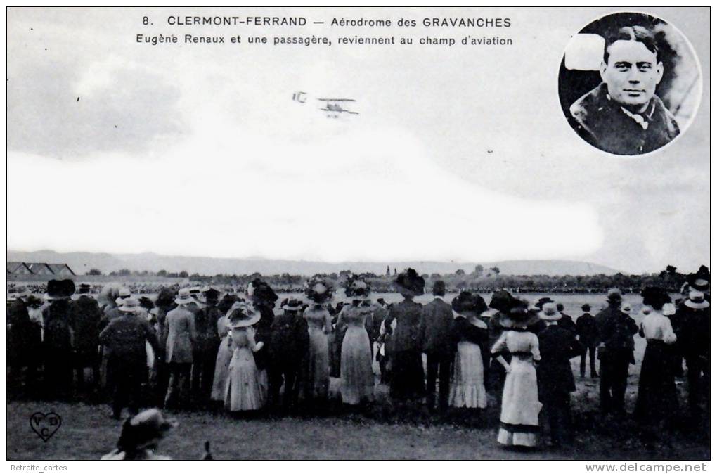 Clermont-Ferrand - Aérodrome Des Gravanches - Eugène RENAUX Et Une Passagère Reviennent Au Champ D'Aviation - Clermont Ferrand
