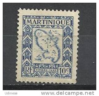 MARTINIQUE 1947 - TIMBRE-TAXE 10 - UNUSED NO GUM - Timbres-taxe