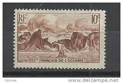 FRENCH OCEANIA 1947 - LANDSCAPE 10 - UNUSED NO GUM - Ungebraucht