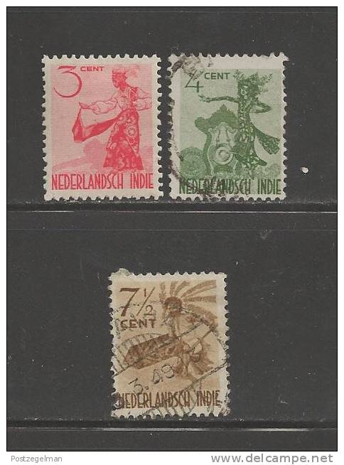 NEDERLANDS INDIE 1948 Used  Stamp(s) Local Dancers Serie Complete Nrs. 334-336 - Netherlands Indies