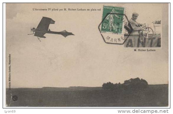 GRANDE SEMAINE D´AVIATION DE CHAMPAGNE  1909  REIMS  OBLITERATION BETHENY AVIATION - Fliegertreffen