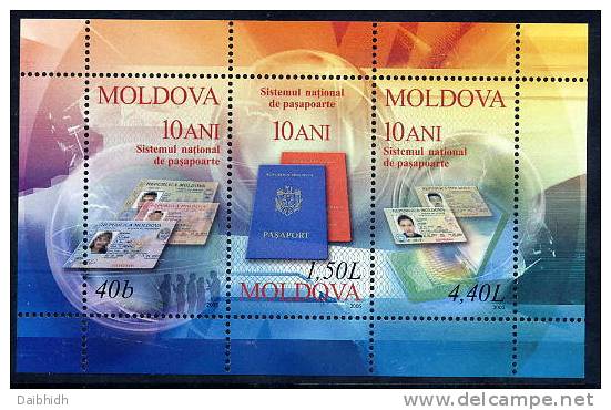 MOLDOVA 2005 Passport Anniversary MNH / **.  Michel Block 34 - Moldova
