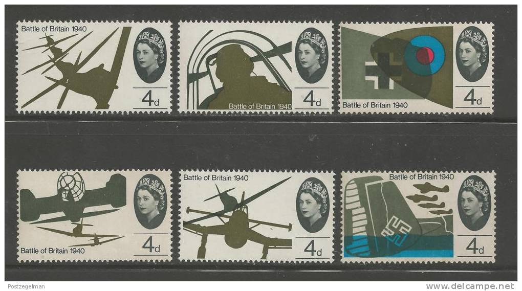 UNITED KINGDOM 1965 Mint Hinged  Stamp(s)Battle Of Britain 6 Values Only (serie Not Complete) Nrs. 394=399 - Unused Stamps