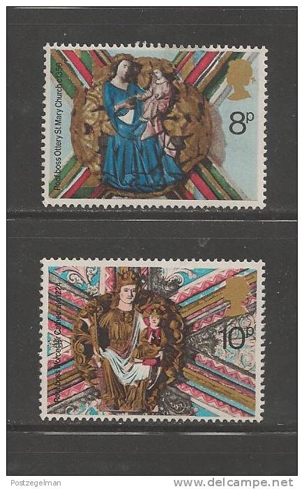 UNITED KINGDOM 1974 Mint Never Used Stamp(s)  Christmas 2 Values (serie Incomplete) Nrs. 663=666 - Nuevos