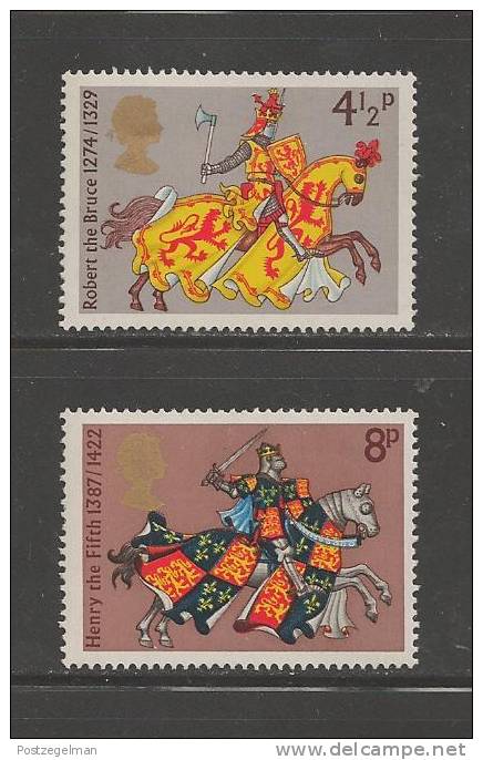 UNITED KINGDOM 1974 Mint Hinged Stamp(s) Medieval Warriors 2 Stamps Only Nrs. 654=57 - Nuovi