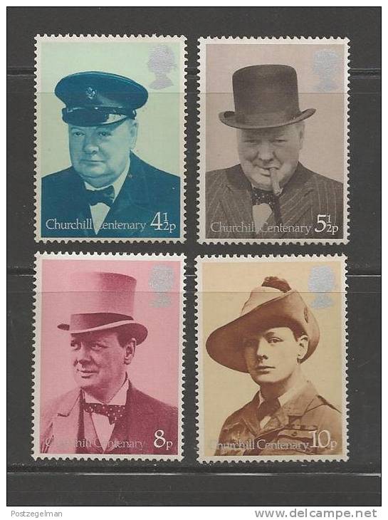 UNITED KINGDOM 1974 Mint Hinged Stamp(s) Sir Winston Churchill Serie Complete Nrs. 659-662 - Unused Stamps