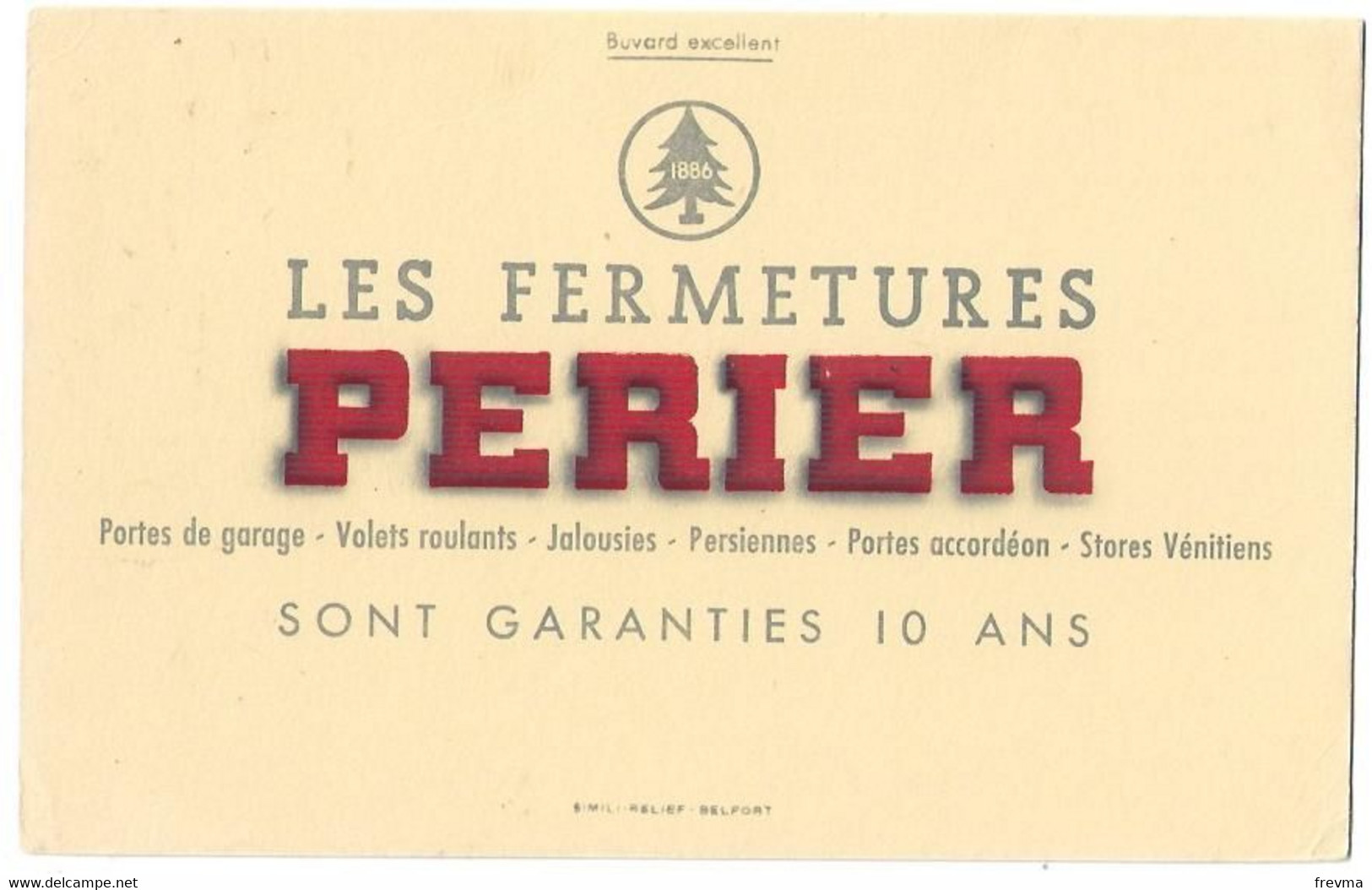 Buvard Perrier Les Fermetures - P