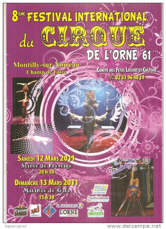 Programme 8 Em Festival Cirque De Montilly 2011 ( Orne ) - Colecciones